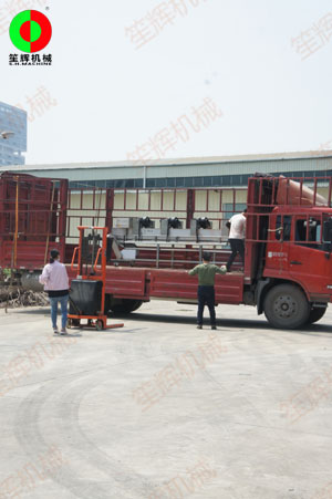 蔬果去皮清洗\提升風干等加工處理設備裝車發(fā)往惠州客戶！